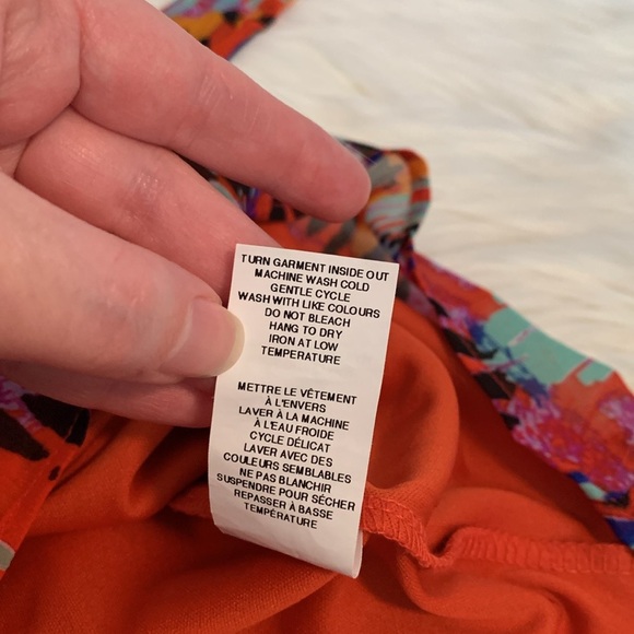 Like New Emma & Michele Ruffle Waist Tie Colourful Midi Dress Size 10 - Picture 5 of 6